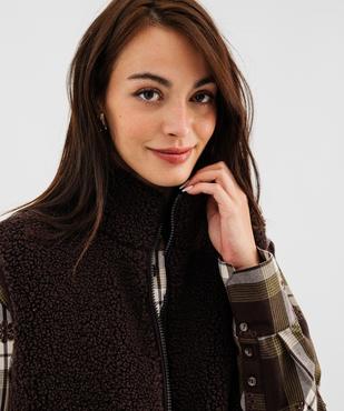 Veste sans manches en sherpa coupe blousante femme vue5 - GEMO 4G FEMME - GEMO