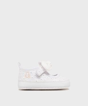 Chaussons de naissance babies en broderie anglaise bébé fille - LuluCastagnette vue1 - LULU CASTAGNETTE GEMO FOR GOOD - GEMO