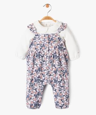 Ensemble 2 pièces salopette et body bébé fille - LuluCastagnette vue1 - LULUCASTAGNETTE - GEMO