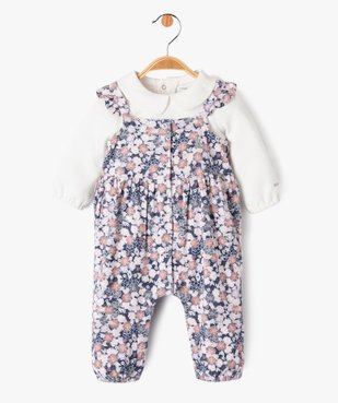 Ensemble 2 pièces salopette et body bébé fille - LuluCastagnette vue1 - LULUCASTAGNETTE - GEMO