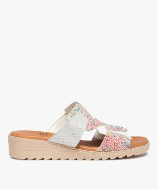 Mules femme confort dessus cuir multicolore vue1 - GEMO (CASUAL) - GEMO