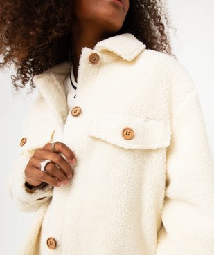 Blouson en sherpa avec col chemise femme - Camps United vue2 - CAMPS UNITED - GEMO