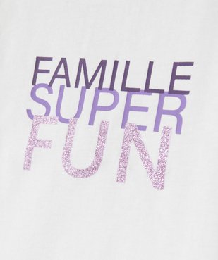 Tee-shirt bébé fille avec message spécial famille vue2 - GEMO(BEBE DEBT) - GEMO