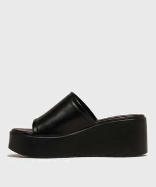 Mules à semelle plateforme et talon compensé femme vue3 - 5 MILES - GEMO