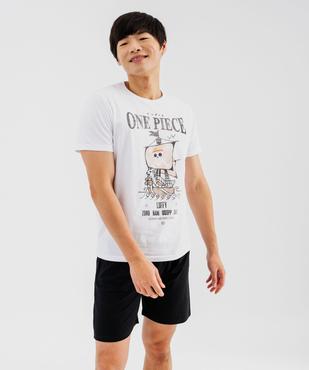 Pyjashort 2 pièces en jersey de coton imprimé homme - One Piece vue1 - ONE PIECE - GEMO