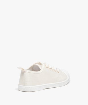 Baskets fille en toile à bout renforcé fermeture lacets vue4 - GEMO (ENFANT) - GEMO