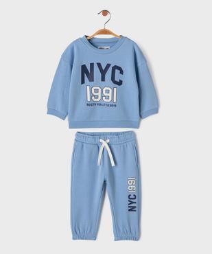 Ensemble 2 pièces sweat + jogging bébé garçon vue1 - GEMO 4G BEBE - GEMO
