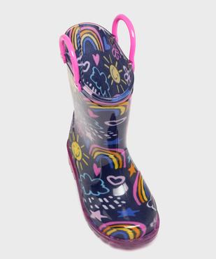 Bottes de pluie à anses et semelle lumineuse fille vue5 - LOVELY WINGS - GEMO