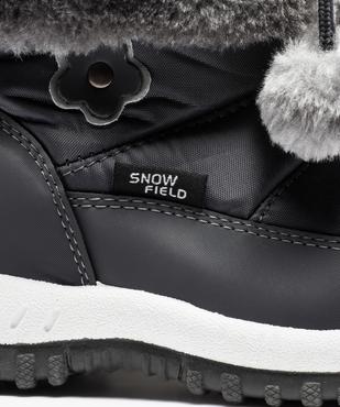 Après-ski fille avec tige en maille peluche et pompons vue6 - GEMO (ENFANT) - GEMO