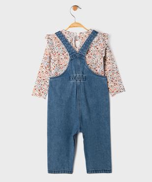 Ensemble 2 pièces bébé fille tee-shirt et salopette en jean - LuluCastagnette vue5 - LULUCASTAGNETTE - GEMO