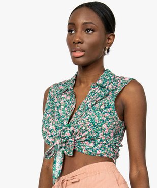 Chemise femme imprimée sans manches vue1 - GEMO(FEMME PAP) - GEMO