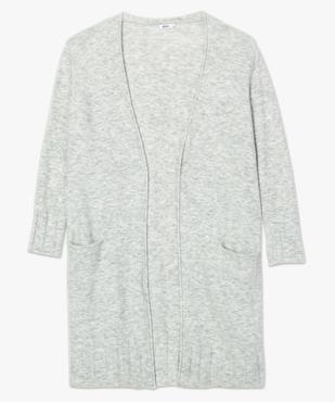 Gilet femme coupe longue en maille épaisse vue4 - GEMO(FEMME PAP) - GEMO