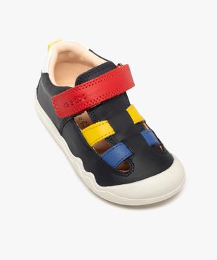 Chaussures imprimées respirantes à scratch bébé garçon  - Geox vue5 - GEOX - GEMO