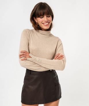 Pull fin en viscose à col roulé femme vue1 - GEMO 4G FEMME - GEMO