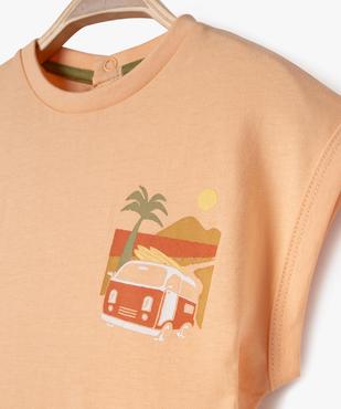 Tee-shirt avec motif estival bébé garçon vue3 - GEMO 4G BEBE - GEMO