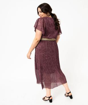 Robe à manches courtes en maille scintillante femme grande taille vue3 - GEMO (G TAILLE) - GEMO