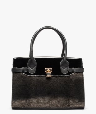 Sac à main femme verni et brillant avec cadenas vue1 - GEMO (ACCESS) - GEMO