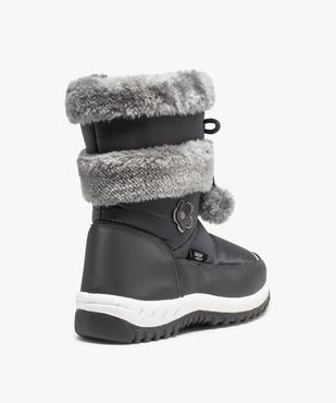 Après-ski fille avec tige en maille peluche et pompons vue4 - GEMO (ENFANT) - GEMO