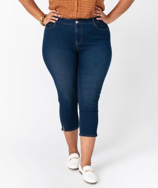 Pantacourt en jean stretch coupe slim taille normale femme grande taille vue1 - GEMO 4G GT - GEMO