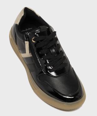 Tennis basses vernies à lacets et zip femme - Valentina Baldano vue5 - VALENTINA BALDA - GEMO