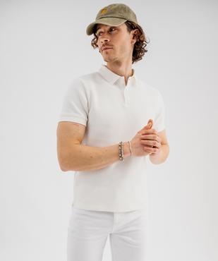 Polo manches courtes en maille nid d'abeille homme vue1 - GEMO (HOMME) - GEMO
