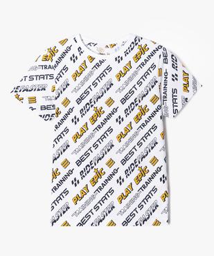 Tee-shirt à manches courtes avec inscriptions garçon vue1 - GEMO (ENFANT) - GEMO