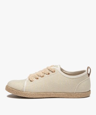 Baskets femme en toile brillante et semelle cordelette vue3 - GEMO (SPORTSWR) - GEMO