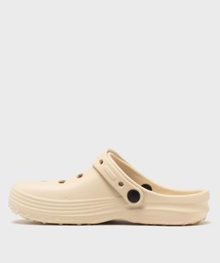 Sabots souples perforés unis femme vue3 - GEMO (PLAGE) - GEMO