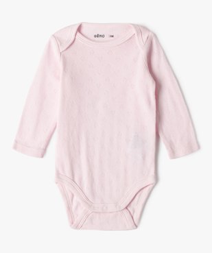 Body bébé fille à manches longues motifs chats (lot de 3) vue2 - GEMO 4G BEBE - GEMO