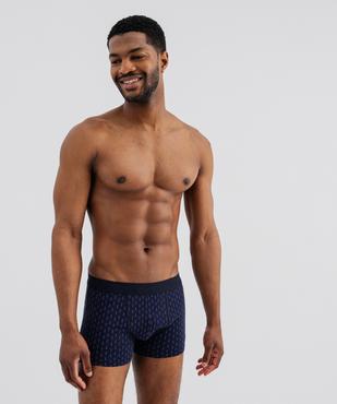 Boxers en coton biologique uni et imprimé homme (lot de 2) vue3 - GEMO 4G HOMME - GEMO