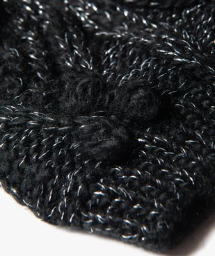 Bonnet fille à pompons et maille pailletée vue2 - GEMO (ENFANT) - GEMO
