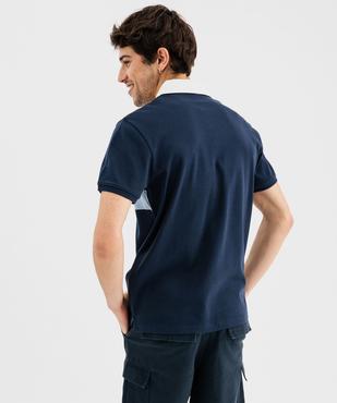 Polo manches courtes à bandes colorées homme vue3 - GEMO (HOMME) - GEMO