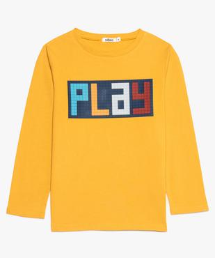 Tee-shirt garçon à manches longues à motif coloré vue1 - GEMO (ENFANT) - GEMO