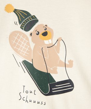 Tee-shirt manches longues et col roulé imprimé bébé garçon vue2 - GEMO(BEBE DEBT) - GEMO