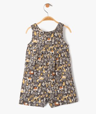 Combishort bébé fille fluide à motifs vue3 - GEMO(BEBE DEBT) - GEMO