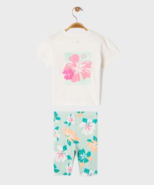 Ensemble 2 pièces bébé fille tee-shirt et legging vue3 - GEMO 4G BEBE - GEMO