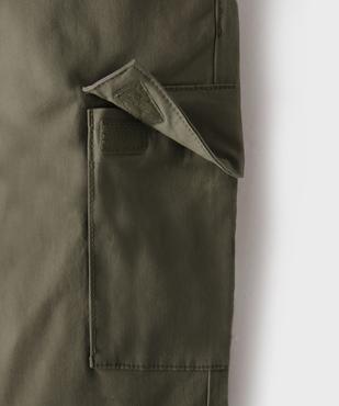 Pantalon cargo Regular en coton stretch à taille élastiquée garçon vue3 - GEMO (JUNIOR) - GEMO