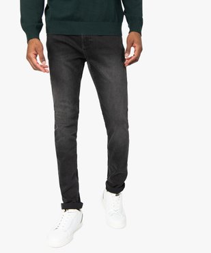 Jean homme skinny délavé avec plis sur les hanches vue1 - GEMO (HOMME) - GEMO