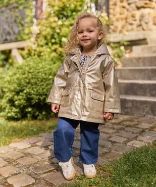 Imperméable à capuche doublé fourrure imitation bébé fille - LuluCastagnette vue6 - LULU CASTAGNETTE G4G D - GEMO