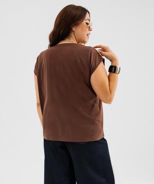 Tee-shirt sans manches avec broderie sur le col femme grande taille vue3 - GEMO (G TAILLE) - GEMO
