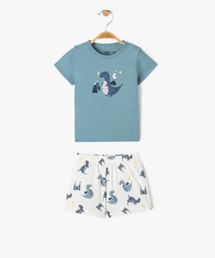 Pyjashort 2 pièces avec motifs dragons bébé garçon vue1 - GEMO 4G BEBE - GEMO