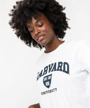 Tee-shirt à manches courtes avec inscription femme - Harvard vue5 - HARVARD - GEMO