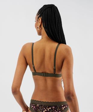 Soutien-gorge triangle en microfibre à mousses amovibles femme vue2 - GEMO(HOMWR FEM) - GEMO