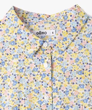 Chemise fille à manches courtes nouée dans le bas vue3 - GEMO (ENFANT) - GEMO