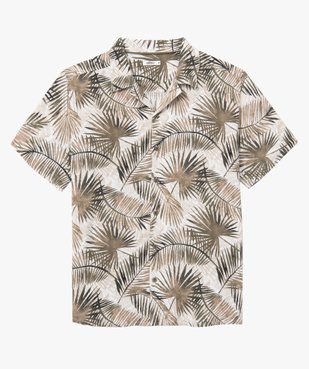 Chemise homme à manches courtes tropical en viscose fluide imprimée  vue4 - GEMO 4G HOMME - GEMO