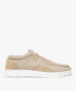 Tennis en toile look chaussures bateau homme vue1 - URBAN STEPS - GEMO