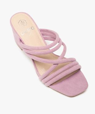 Mules femme unies à talon carré et brides rondes  vue5 - GEMO(URBAIN) - GEMO