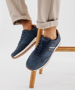 Baskets basses multitextures homme - Urban Steps vue7 - URBAN STEPS - GEMO