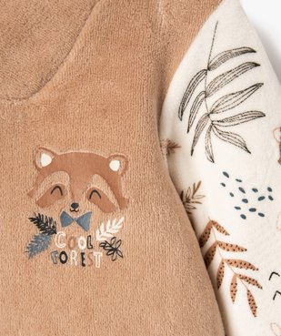 Pyjama pont-dos velours avec col châle bébé - Petit Béguin vue2 - PETIT BEGUIN - GEMO