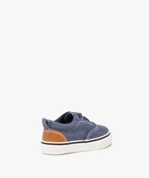 Baskets bébé garçon en toile denim avec lacets élastiques vue5 - GEMO 4G BEBE - GEMO